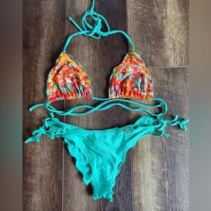 LULI FAMA Wavey Triangle Top & Bottoms